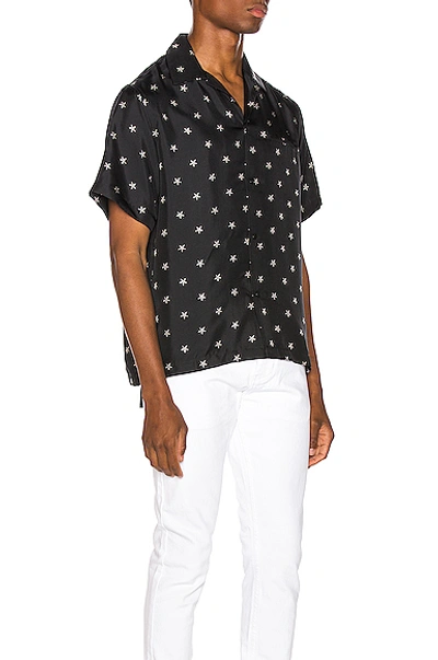 Shop Amiri Star Short Sleeve Shirt In Tar