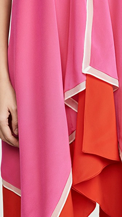 Shop Diane Von Furstenberg Wren Dress In Manic Pink/flamenco/ivory