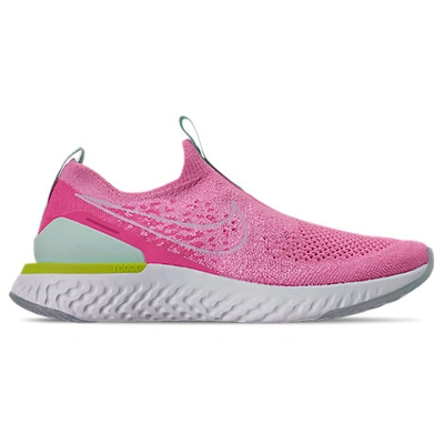 Shop Nike Women's Epic Phantom React Flyknit Running Shoes In Pink