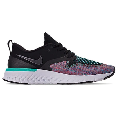 Shop Nike Women's Odyssey React Flyknit 2 Running Shoes In Black Size 7.0