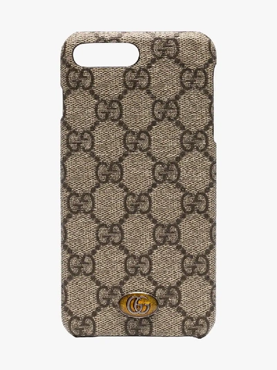 Shop Gucci Monogram Iphone 8 Plus Case In 8981 Beige Ebony