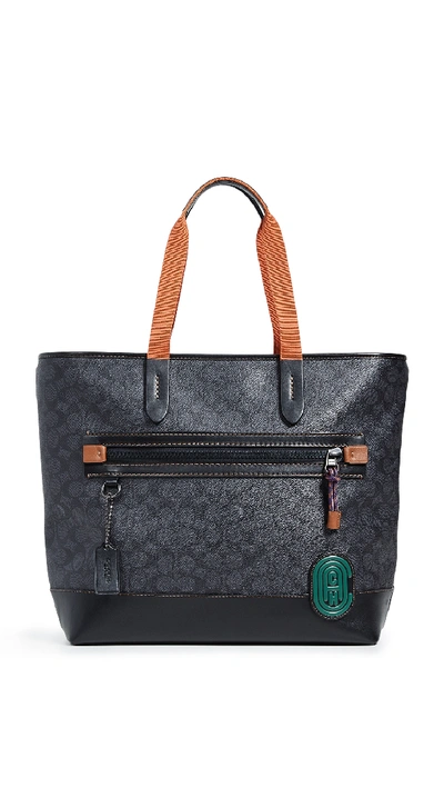 Shop Coach Academy Tote In Charcoal