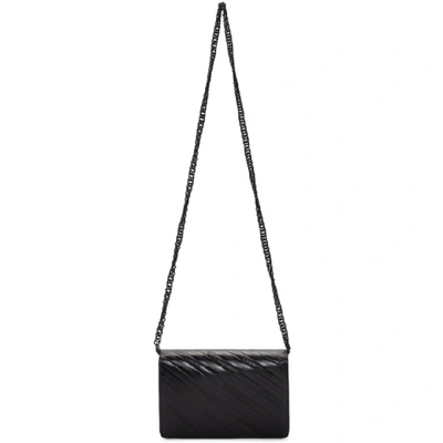 Shop Balenciaga Black Bb Wallet Chain Bag In 1000 Black