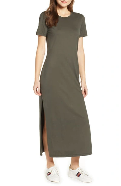 Shop Ag Alana Relaxed Maxi T-shirt Dress In Ash Green