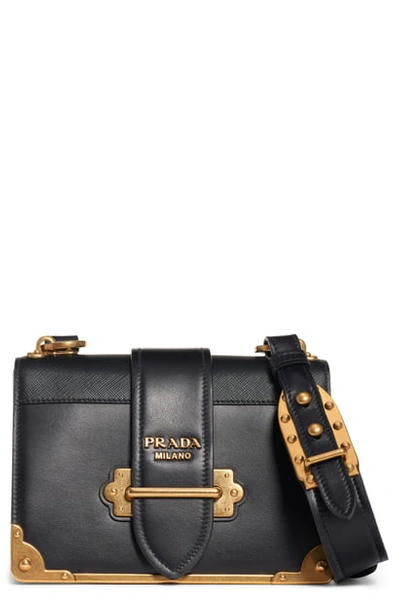 Shop Prada Cahier Crossbody Bag - Black In Nero