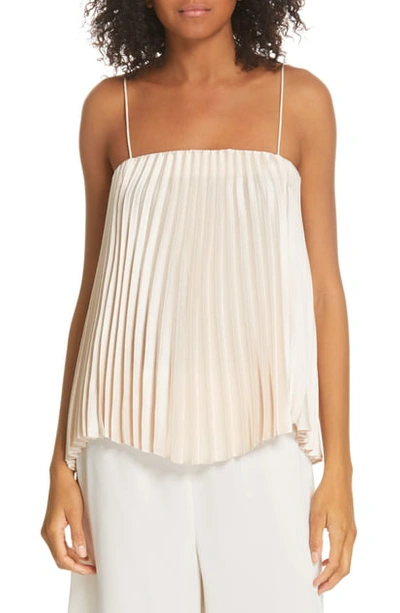 Shop Vince Pleated Camisole In Pale Alder