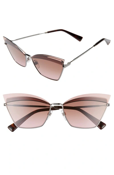 Shop Valentino 60mm Cat Eye Sunglasses - Gunmetal/ Grey