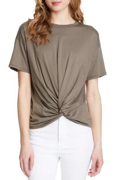 Shop Joie Kumie Twist Front Tee In Fatigue