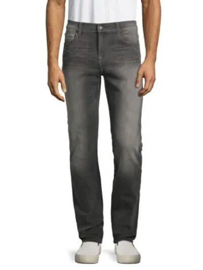 Shop 7 For All Mankind Slimmy Straight Jeans In Grey