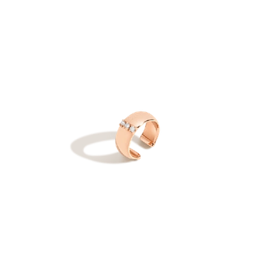 Shop Aurate Bold Ear Cuff With Diamonds In Gold/ Pink