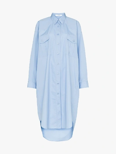 Shop Givenchy Oversized Shirt Dress In 452 Light Blue