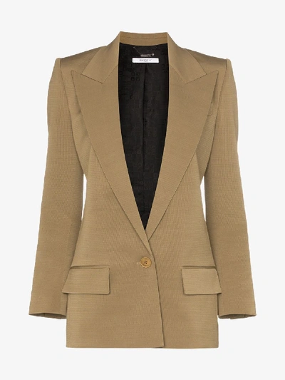 Shop Givenchy Single-breasted Wool Blazer In Neutrals