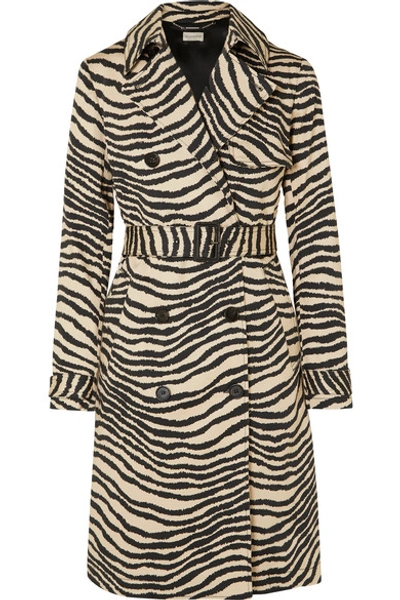 By Malene Birger Rainie Zebra-print Belted Cotton-gabardine Trench Coat In  Zebra Print | ModeSens
