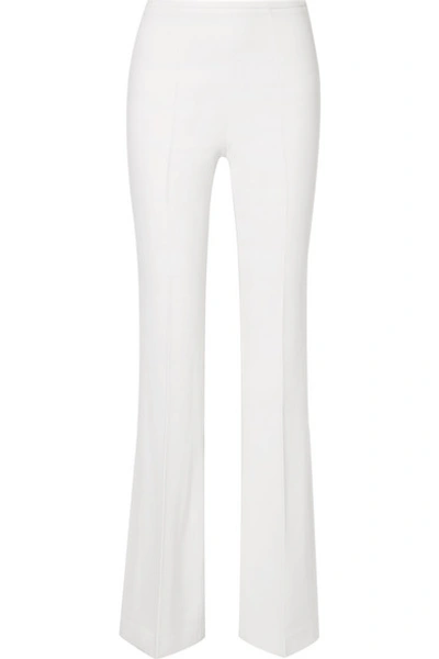 Shop Michael Kors Crepe Flared Pants In White