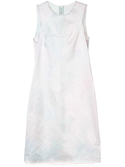 Shop Mm6 Maison Margiela Ripped Detail Dress In White