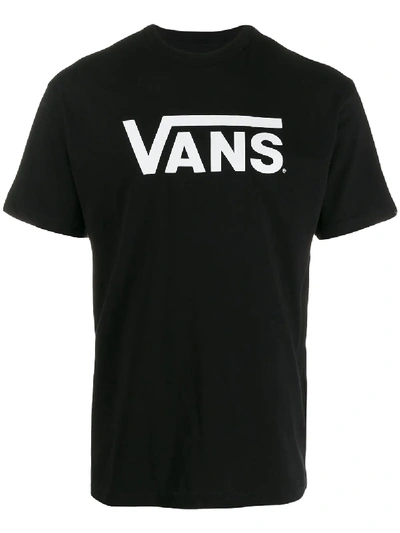 Shop Vans Logo Print T-shirt In Black