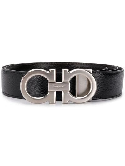 Shop Ferragamo Logo Buckle Belt In Black