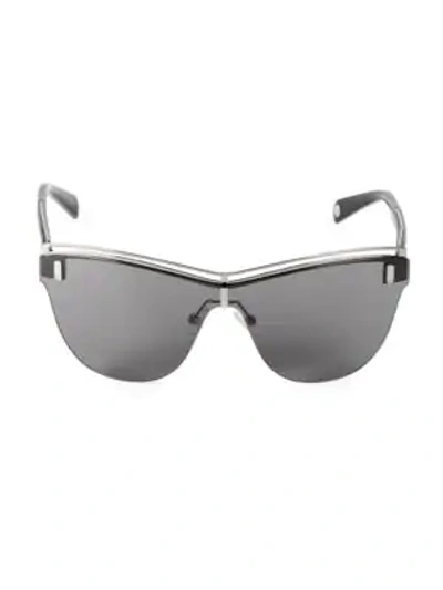 Shop Balmain 70mm Biker Sunglasses In Light Gunmetal