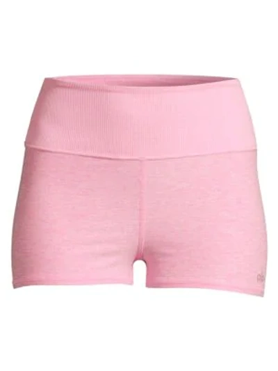 Shop Alo Yoga Soft Aura Shorts In Flamingo Heather