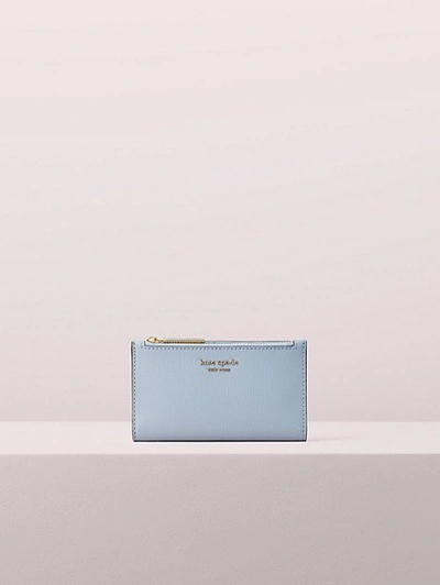 Shop Kate Spade Sylvia Small Slim Bifold Wallet In Horizon Blue