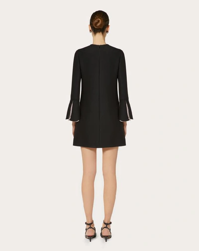 Shop Valentino Crêpe Couture Dress In Black