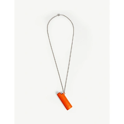 Shop Ambush Lighter Case Necklace In Orange