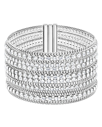 Shop Swarovski Fit Cuff Bracelet In Silver