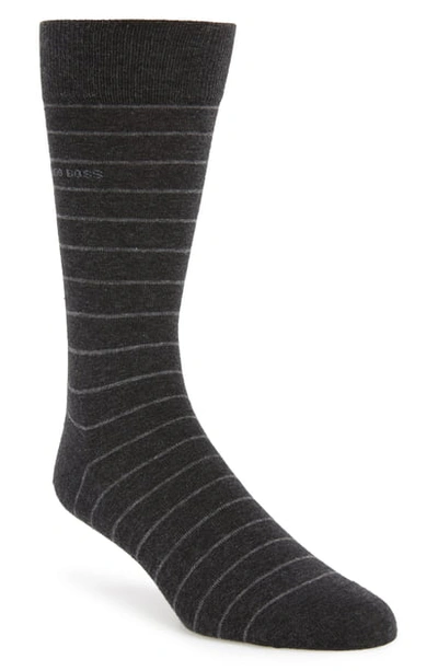 Shop Hugo Boss Brad Stripe Socks In Dark Grey