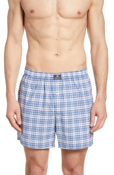 Shop Polo Ralph Lauren Woven Boxers In Darby Plaid