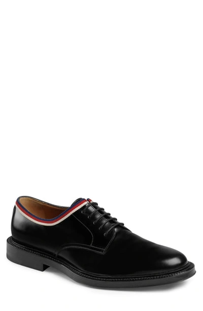 Shop Gucci Beyond Brb Band Laced Derby In Nero