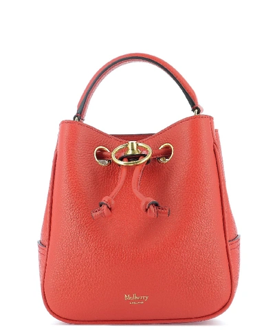 Shop Mulberry Hampstead Bucket Bag In Red