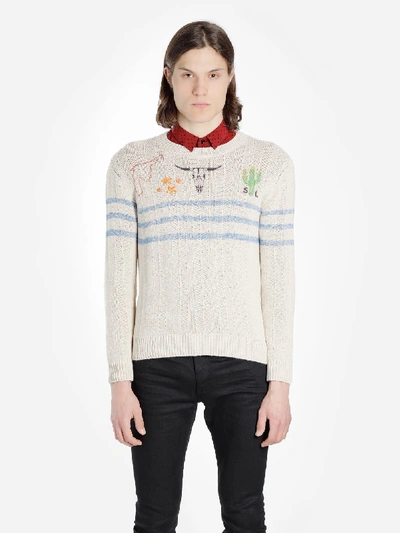 Shop Saint Laurent Knitwear In Off-white