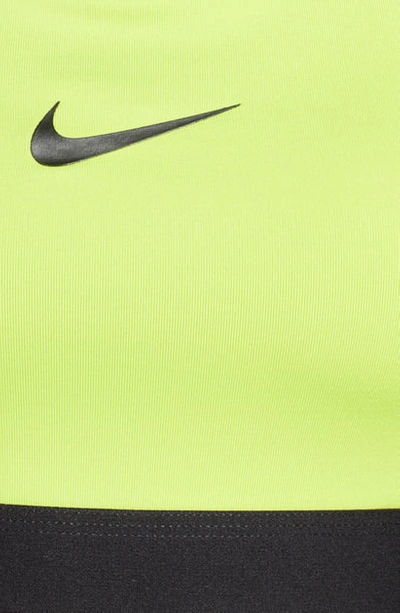 Shop Nike 'pro Classic' Dri-fit Padded Sports Bra In Cyber/ Black/ Black