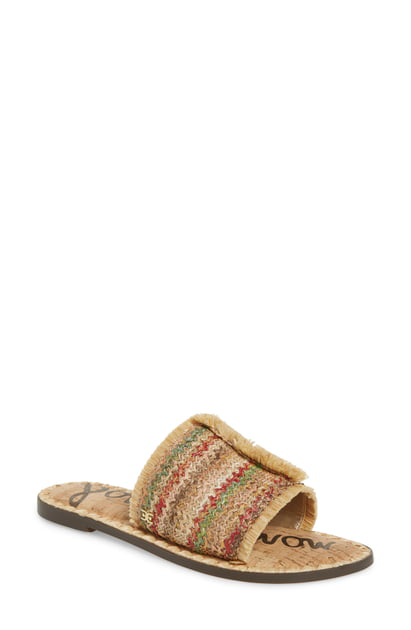 sam edelman glenda raffia slide sandal