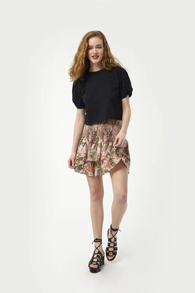 Shop Rebecca Minkoff Amari Skirt In Peach Whip Multi