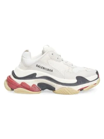 Shop Balenciaga Triple S Sneakers In White