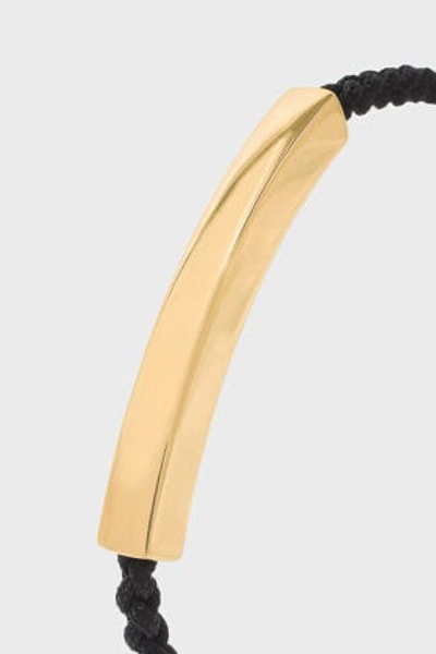 Shop Monica Vinader Linear Friendship Bracelet In Yellow Gold