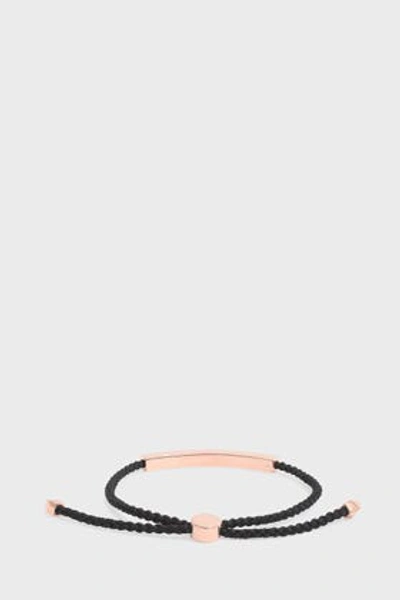 Shop Monica Vinader Linear Friendship Bracelet In Black