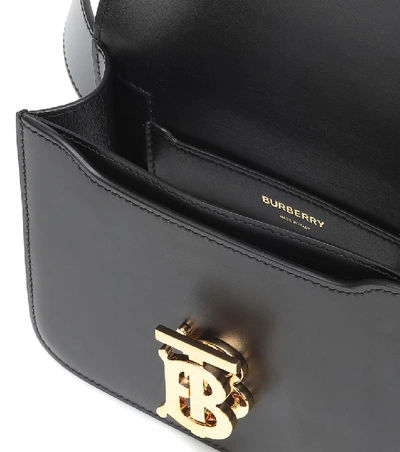 Shop Burberry Tb Leather Belt Bag In Black