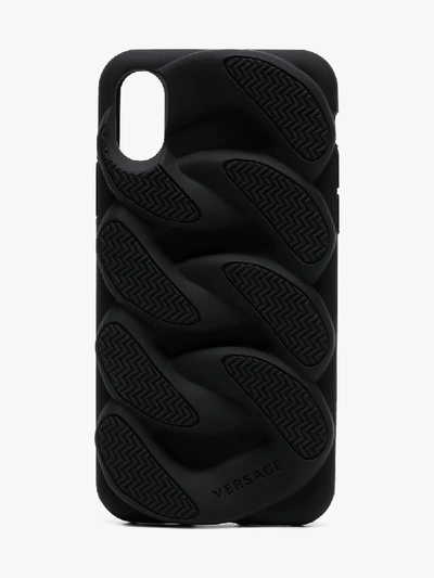 Shop Versace Chain Reaction Iphone X Phone Cover In D41 Black