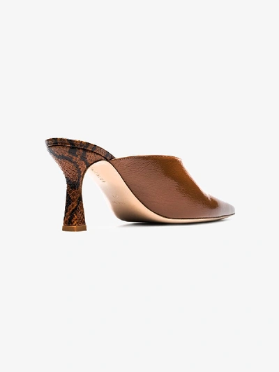 Shop Wandler Brown Lotte 75 Leather Mules