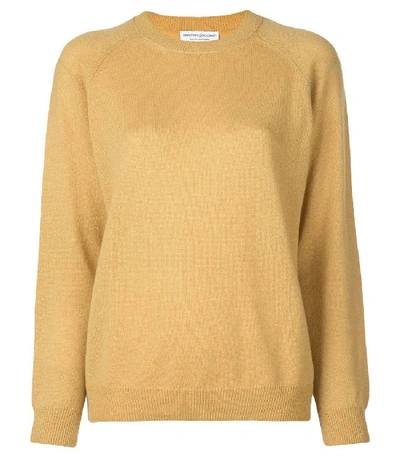 Shop Alexandra Golovanoff Classic Crewneck Sweater In Yellow