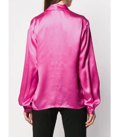 Shop Gucci Hot Pink Pussybow Blouse
