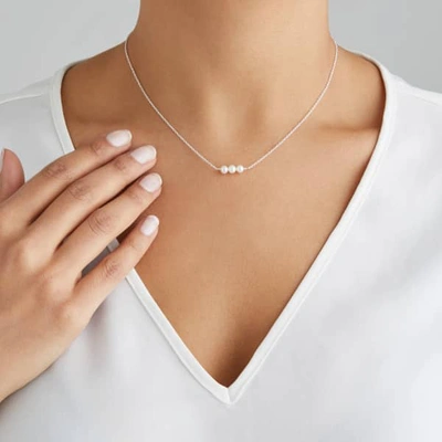 Shop Lily & Roo Sterling Silver Cluster Pearl Choker