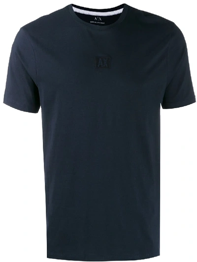 Shop Armani Exchange Logo Patch T-shirt - Blue