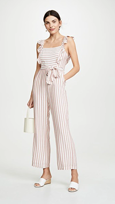 Shop Paige Marino Jumpsuit In Muted Clay/cove Stripe