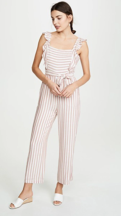 Shop Paige Marino Jumpsuit In Muted Clay/cove Stripe