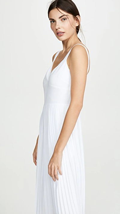 Shop Vince Pleated Jumpsuit In Optic White