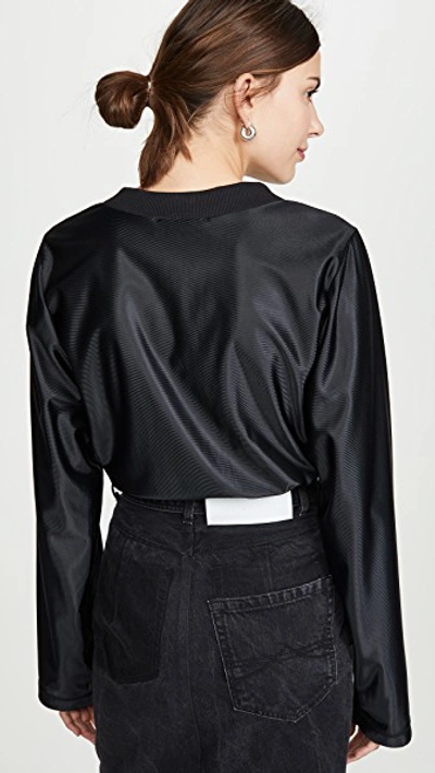 Shop Ksenia Schnaider Long Sleeve Tee With Corset In Black/mixed Color