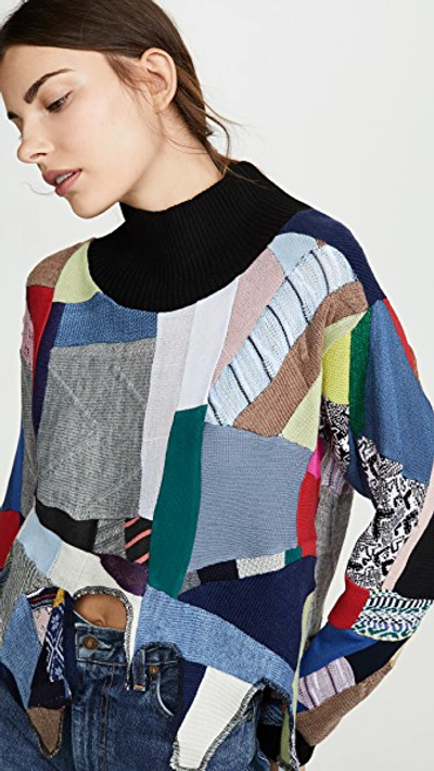 Oversized Patchwork Sweater